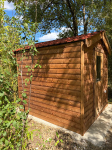 Photo de galerie - Montage et installation d'un abri de jardin en bois