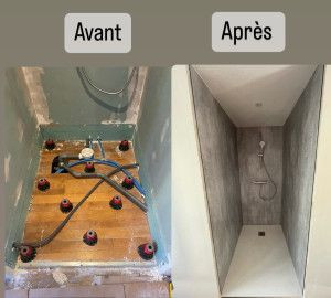 Photo de galerie - Pose d'un receveur de douche