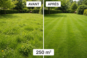 Photo de galerie - Tonte de pelouse 250m2 chez mon client Alex H