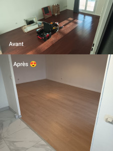 Photo de galerie - Le résultat est tout simplement sublime ! ✨

Le nouveau parquet rajeunit l’appartement et lui donne une véritable nouvelle vie.

Une magnifique réalisation, pour un intérieur transformé ! ????