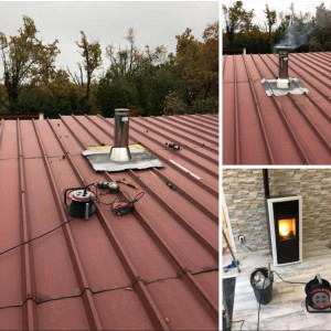 Photo de galerie - Pose d’un poêle a pelé 