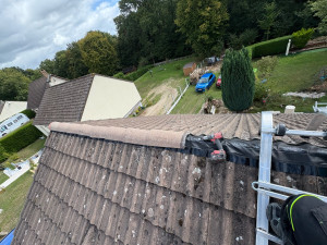 Photo de galerie - Pose de cloisons ventilé avec faîtage à sec