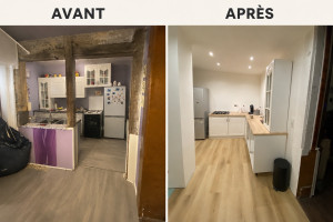 Photo de galerie - ? Rénovation complète d’une cuisine Avant ➡️ Après