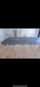 Photo de galerie - Voici un chantier de revêtements de sols 