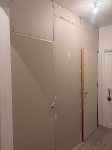 Photo de galerie - Cloison sèche double porte 