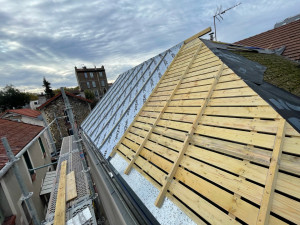 Photo de galerie - Toiture en zinc quartz 