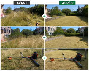 Photo de galerie - Débroussaillage hautes herbes et ronces.