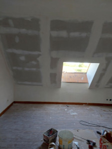 Photo de galerie - Rénovation combles isolation placo  et peinture 