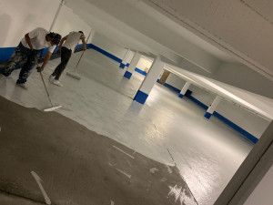 Photo de galerie - Peinture et tapisserie de parking 