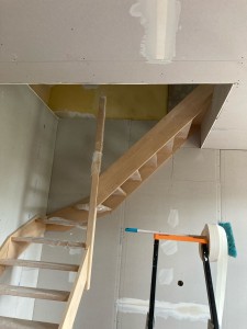 Photo de galerie - Fabrication d’une trémie et pose d’un escalier ainsi que les finitions