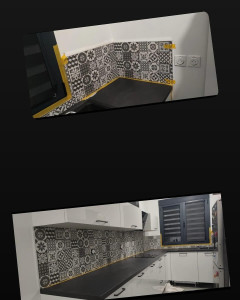 Photo de galerie - Pose de crédence dans une cuisine