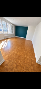 Photo de galerie - Révision d’enduit complète sur les mur, peinture en 2 couche sur la totalité, pose de plainte avec pose de carderon 
