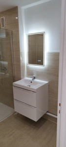 Photo de galerie - Remplacement d'un lavabo par un vasque 