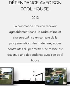 Photo de galerie - Projet de changement de destination garage en dépendance  et de création de pool house avec piscine 