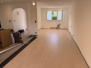 Photo de galerie - Pose de parquet.