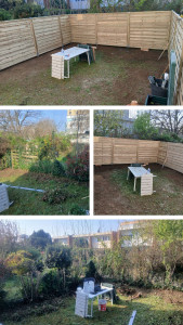 Photo de galerie - Nettoyage jardin + pose clôture bois
Désherbage, nettoyage complet et installation de panneaux bois.