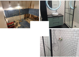 Photo de galerie - Renovation complète d’une salle de bain 
