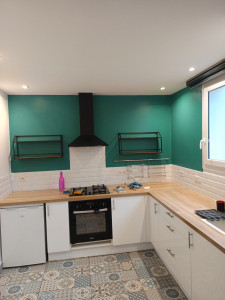 Photo de galerie - Création porte entre cuisine et garage 