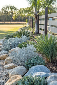 Photo de galerie - Massif pierre + paillage 