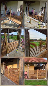 Photo de galerie - Creation de claustra sur mesure  avec lame de terrasse 