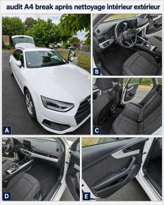 Photo de galerie - 26/07/26 Audi A4 break après nettoyage intérieur extérieur. clients satisfaits ?