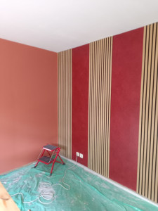 Photo de galerie - Renouvellement de la peinture et collage panneaux décoratifs 