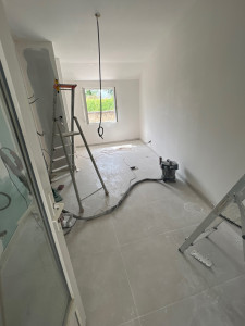 Photo de galerie - Pose placo, bande et peinture 