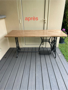 Photo de galerie - TABLE BUREAU AGRANDI AVEC PLATEAU CHÊNE
