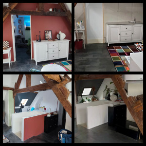 Photo de galerie - Enduit et peinture, avant après 