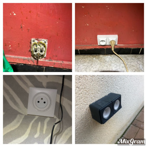 Photo de galerie - Remplacement prise et création prises extérieures 