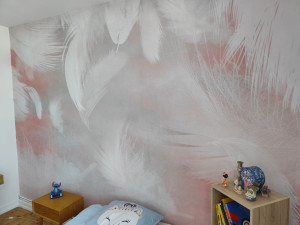 Photo de galerie - Pose d'un papier panoramique 3,60/2,60