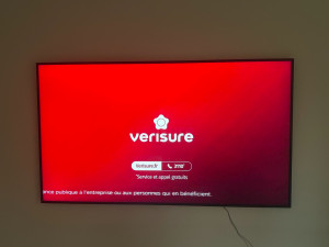 Photo de galerie - Pose d’une télévision 75 pouce au mur à Pithiviers 
