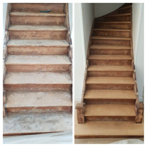 Photo de galerie - Rénovation d'escalier en bois 