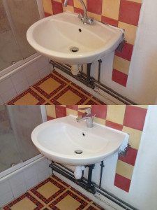 Photo de galerie - Remplacement kit lavabo+ robinet.