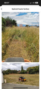 Photo de galerie - Prestation de debroussaillage d’herbe haute 