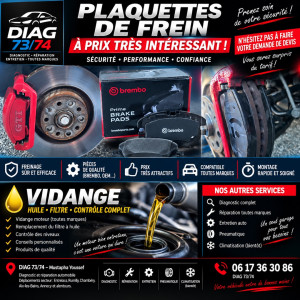 Photo de galerie - Plaquettes de frein, freinage et vidange à prix très intéressants. Devis rapide sur demande.