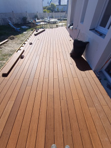 Photo de galerie - Création d'une terrasse bois sur plots réglable 
