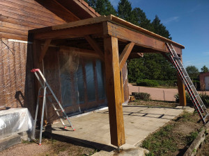 Photo de galerie - Pergola bois massif