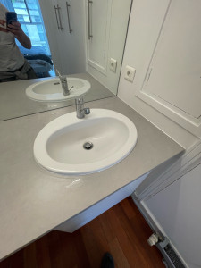 Photo de galerie - Pose de lavabo, plus  plomberie 