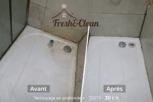 Photo de galerie - Nettoyage bac a douche 