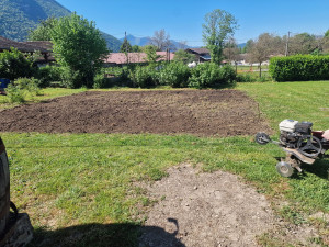 Photo de galerie - Motoculteur sur 45m² avec fumier .