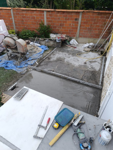 Photo de galerie - Réalisation d'une chape en béton 