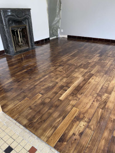 Photo de galerie - Ponçage de parquet et vitrification