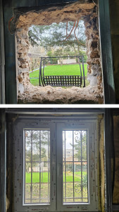 Photo de galerie - Ouverture de mur pour poser une fenêtre. 