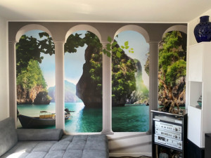 Photo de galerie - Décoration d’un mur blanc à la base 