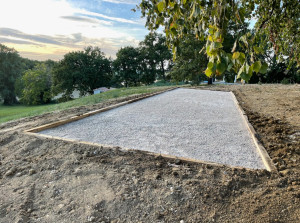 Photo de galerie - Réalisation d’un terrain de pétanque 