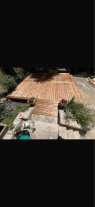 Photo de galerie - Création et pose d’une terrasse ossature bois 