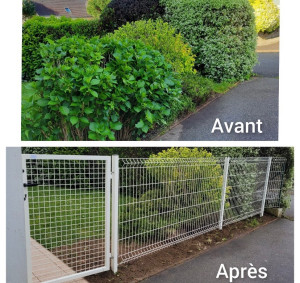 Photo de galerie - Pose de grillage dur 