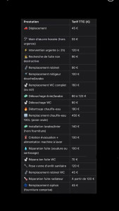 Photo de galerie - Tarifs.