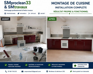 Photo de galerie - Montage de cuisine avec nettoyage 